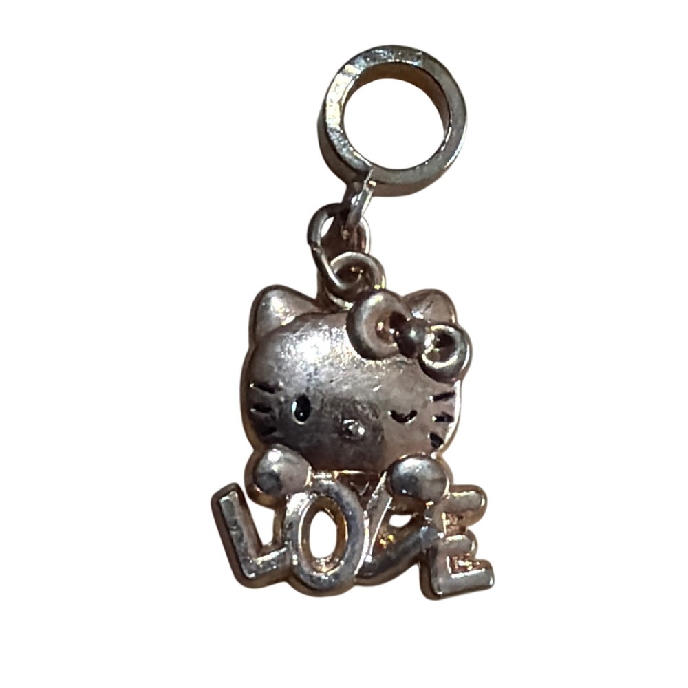 Sanrio Hello Kitty Winking Love Charm Gold Tone Pendant Accessory Novelty1534